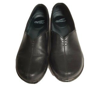 DANSKO WOMENS BLACK LEATHER PROFESSIONAL SHOES Sli